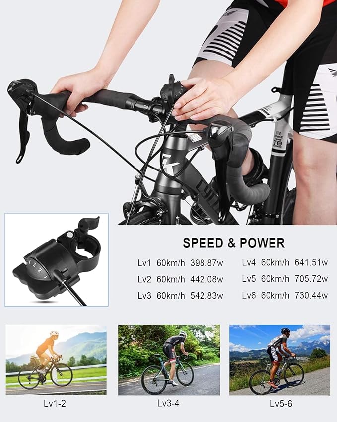 Bike Trainer, Magnetic Bicycle Stationary Stand for Indoor Exercise Riding, 26-29" & 700C Wheels, Quick Release Skewer & Front Wheel Riser Block Included