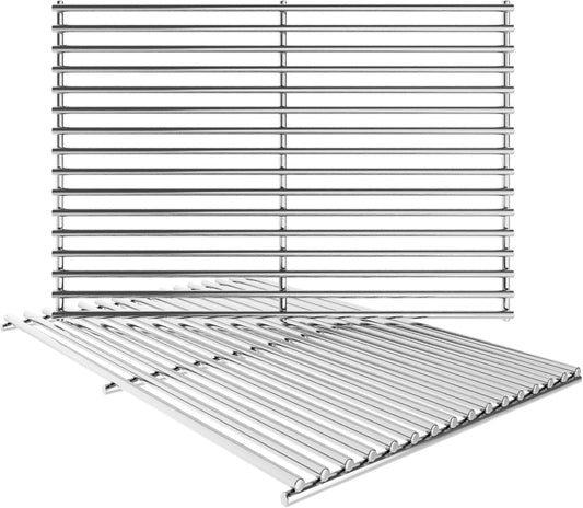17/17.5/19.5 Inch Grill Cooking Grates Replacement for Weber Spirit 300, 310, 320 Series, Spirit 700, Genesis Silver/Gold/Patinum B/C, Heavy Duty Stainless Steel Grids, 17.5" D x 23.8" W