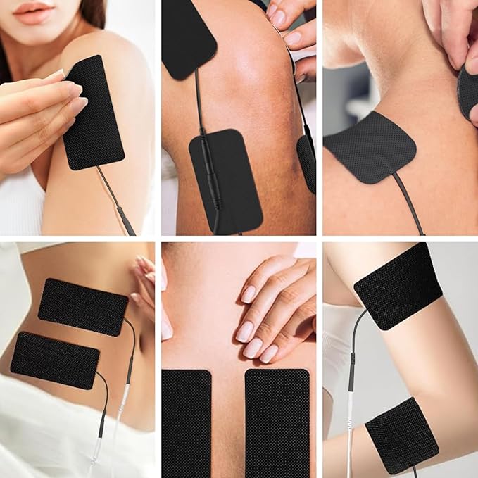 TENS Unit Electrode Pads TENS Pads Replacement Pads for TENS Unit Pads Electrodes for TENS Unit Replacement Pads 10PCS 2"x4" Adhesive Electrode Pads for AUVON TENS Unit Pads TENS 7000 Electrode Pads