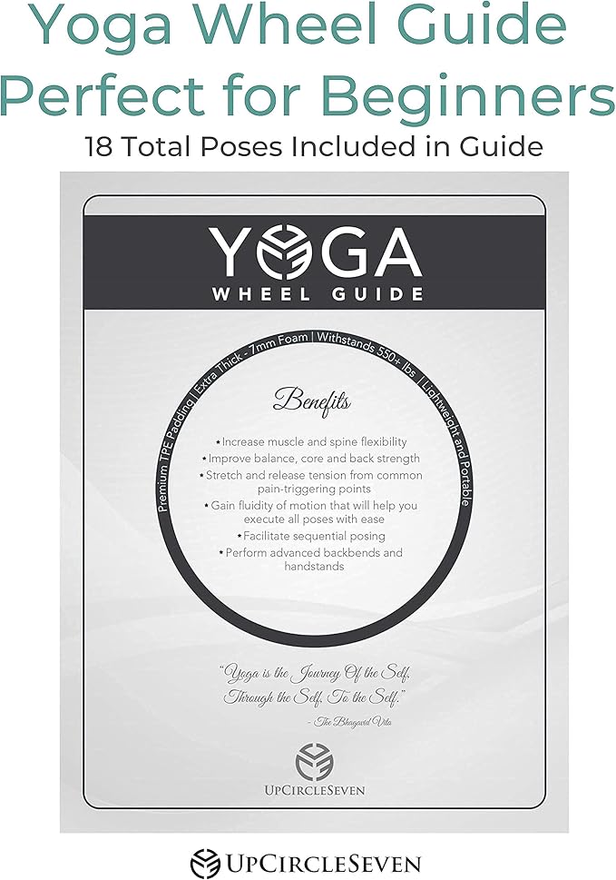 UpCircleSeven Yoga Wheel Set - Strongest & Most Comfortable Yoga Prop Wheel, 3 Pack for Back Pain and Stretching (12, 10, 6 inch)