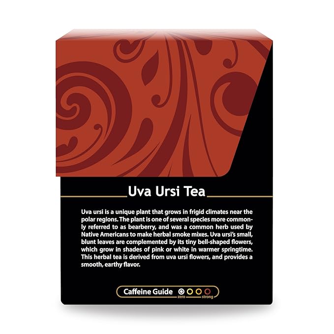 Buddha Teas - Uva Ursi Tea - Herbal Tea - Natural Boost of Vitamins, Minerals, & Antioxidants - Clean Ingredients - Caffeine Free - OU Kosher - Gluten Free - 18 Tea Bags (Pack of 1)