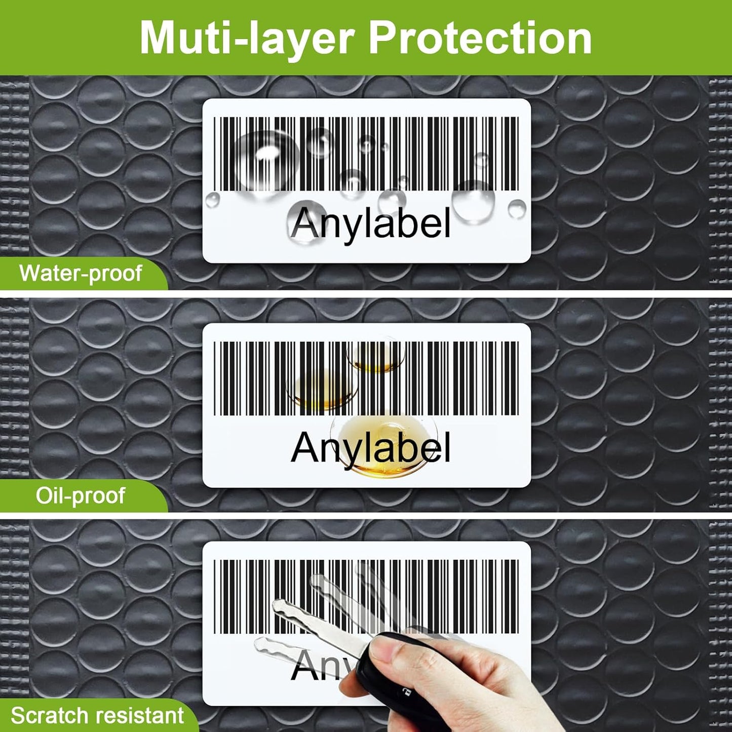 2" x 1" Direct Thermal Label, Paper for Barcodes Postage Address Perforated & Compatible with Rollo, Zebra, Munbyn, Nelko Printers(12 Rolls, 1300 Labels/Roll)