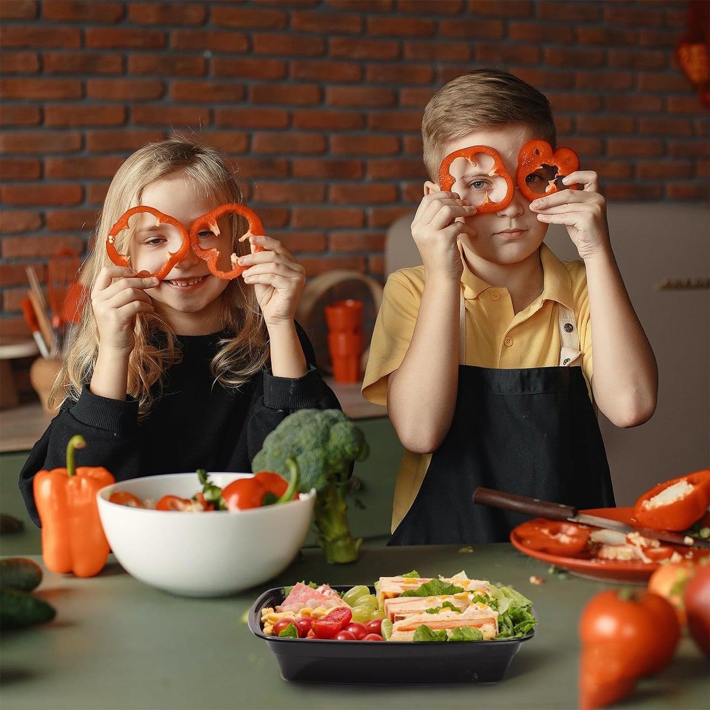 Glotoch Meal Prep Containers Reusable, 50Pack 32oz Plastic Food Prep Storage Containers with Lids,BPA Free,Microwave, Dishwasher Safe Disposable To Go Containers for Meal Plan,Single Compartment