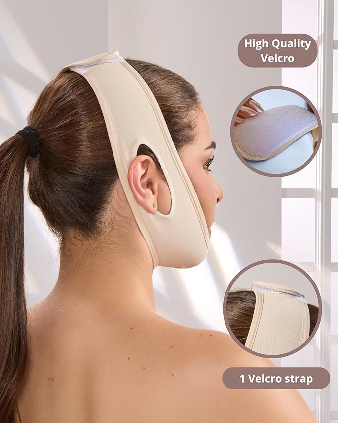 SHAPE CONCEPT Chin Strap for Sleeping 320 with Powernet, Otoplasty Headband, Double Chin Reducer and Ear Correctors
