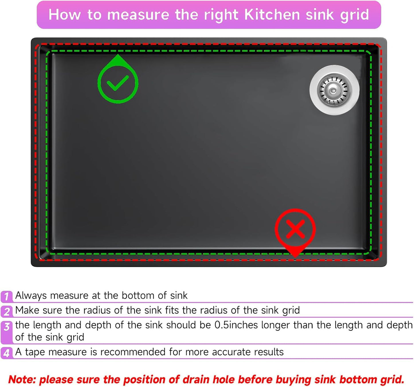 Stainless Steel Sink Protectors for Kitchen Sink, 23.2'' x11.6'' Sink Racks Compatible with Kohler Whitehaven K-6486 and K-6487, Sink Grid Sink Grate for Bottom of Kitchen Sink with Rubber Feet