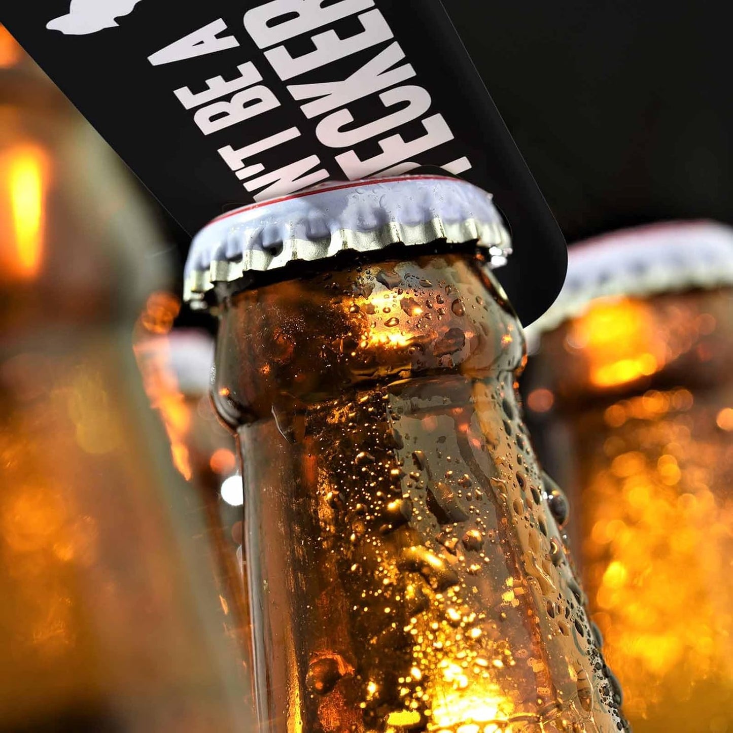 Don't Be A Pecker Stainless Steel Bottle Opener Funny Chicken Sayings Flat Beer Bottle Opener Keychain for Home Kitchen Bar Restaurant Party Birthday Gift