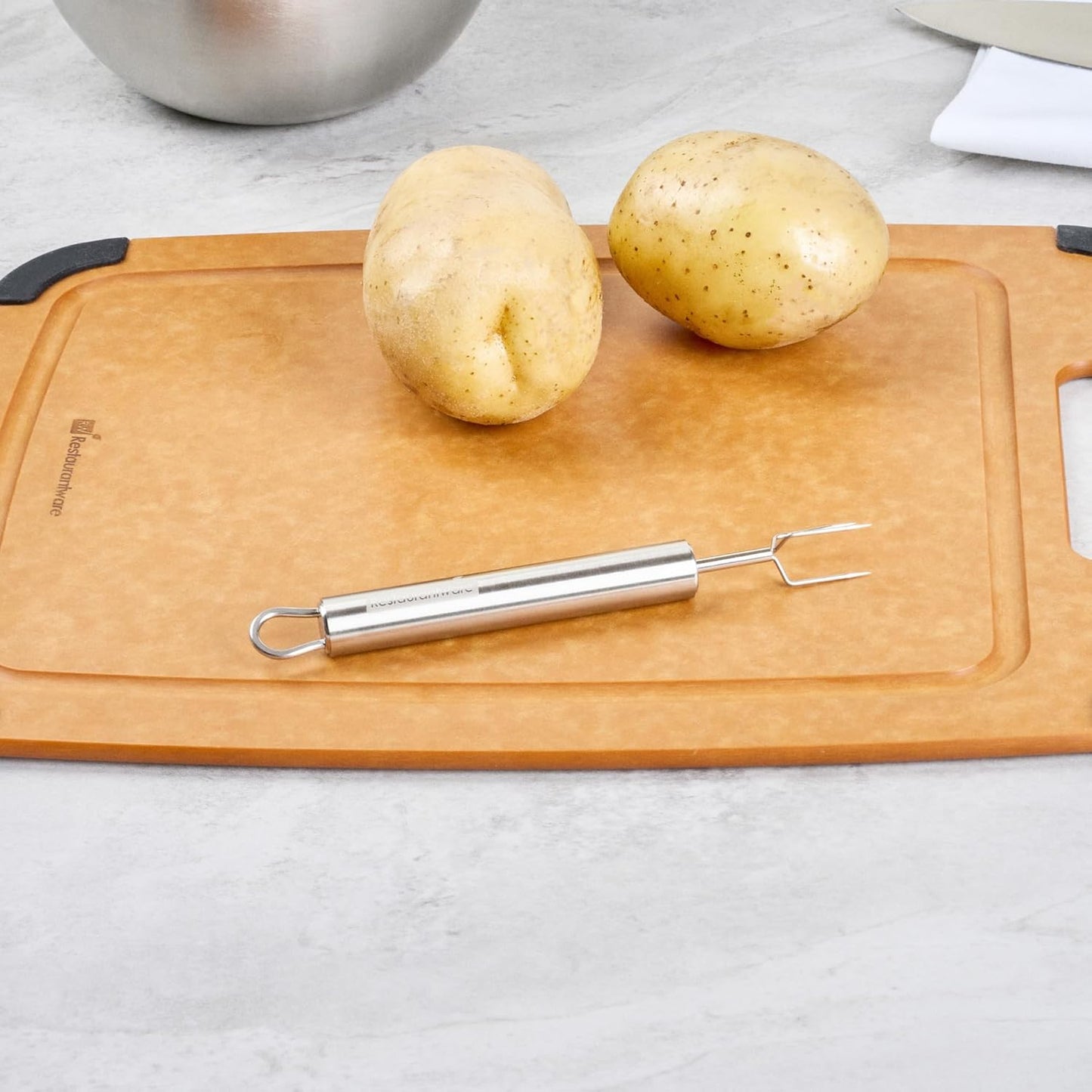 Restaurantware-German Standard 6.1 Inch Granny Forks, 24 Prong Potato Forks - Ergonomic Handle, Dishwashable, Stainless Steel Carving Fork, Heavy-Duty, For Kitchen Roast