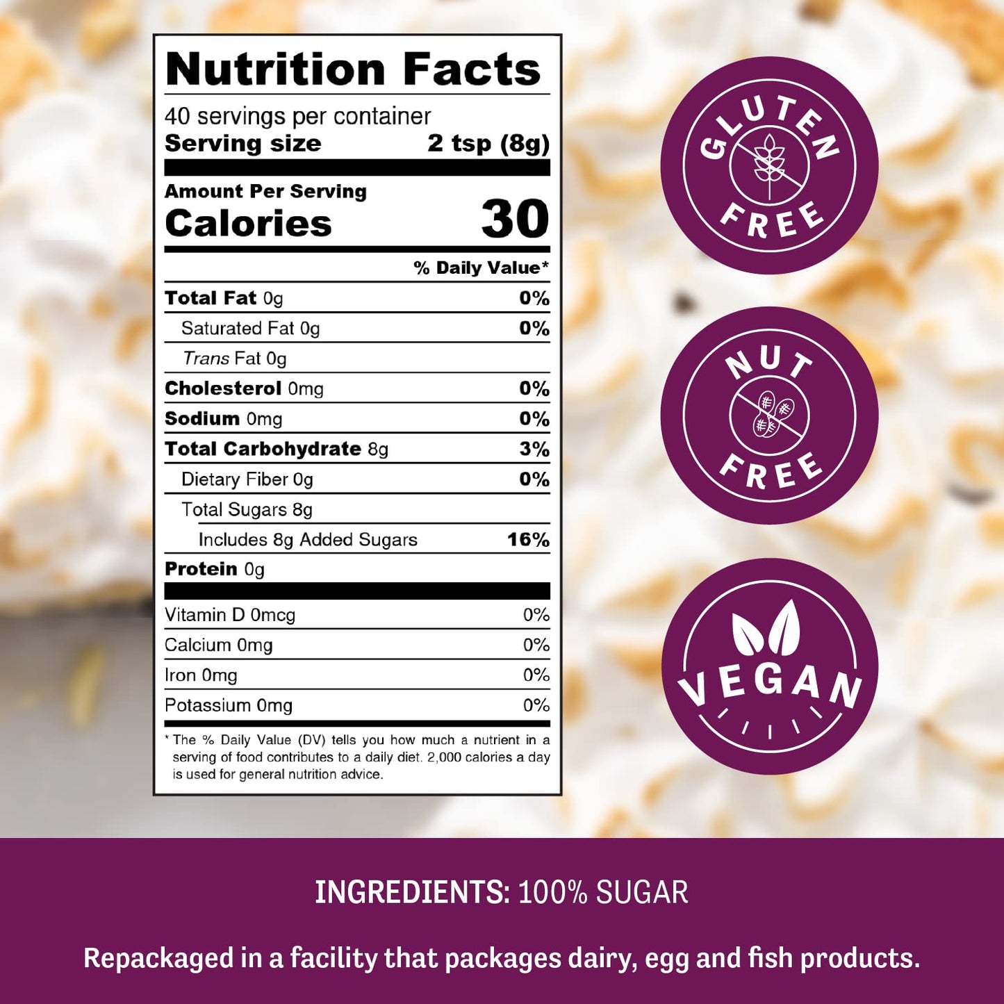 Judee's Gluten Free Superfine Caster Sugar - 11.25 oz Delicious & Gluten-Free - Bakers Sweetener for Homemade Treats, Baked Goods, and Toppings - Airy and Smooth for Baking