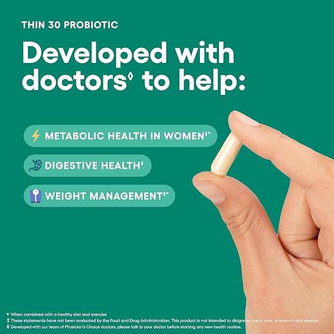 Physician's CHOICE Probiotics for Weight Management & Bloating - 6 Probiotic Strains - Prebiotics - Key ingredient Cayenne - Supports Gut Health - Weight Management for Women & Men - Green Tea - 84 CT