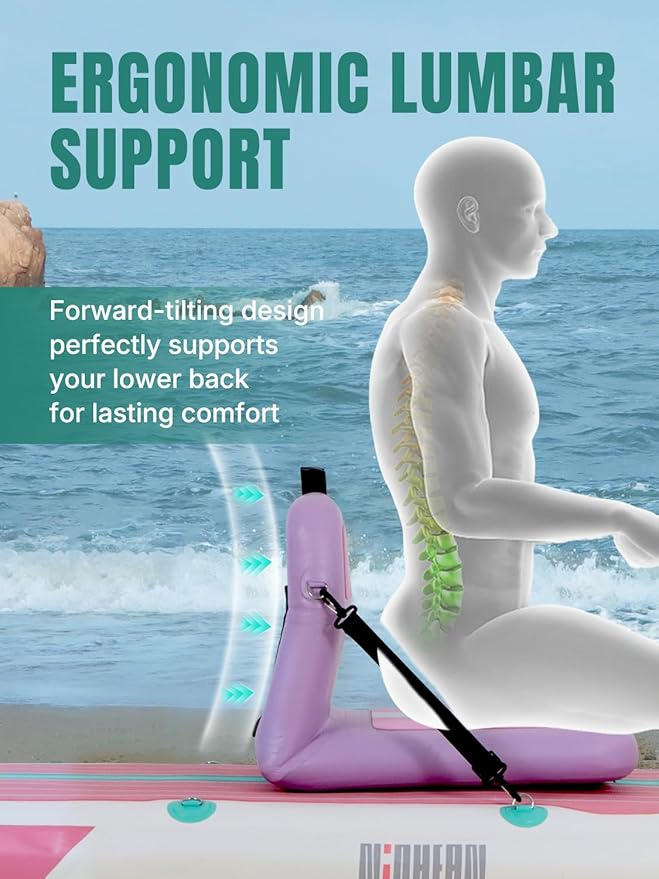 Niphean Inflatable Stand Up Paddle Board with SUP Accessories, Anti-Slip EVA Deck, 10’6’’ Inflatable Paddle Boards for Adults & Youth of All Skill Levels