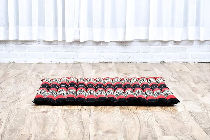 Leewadee Zabuton Seating Cushion – Square Floor Seat for Meditation Exercises, Light Yoga Mat Filled with Kapok