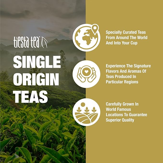 Tiesta Tea Silver Needle White Tea – Premium Loose Leaf, Single-Origin from China | Pure Unblended Low-Caffeine Tea | Hot or Cold Brew | 2.5oz Refillable Tin | Brews 50 Cups