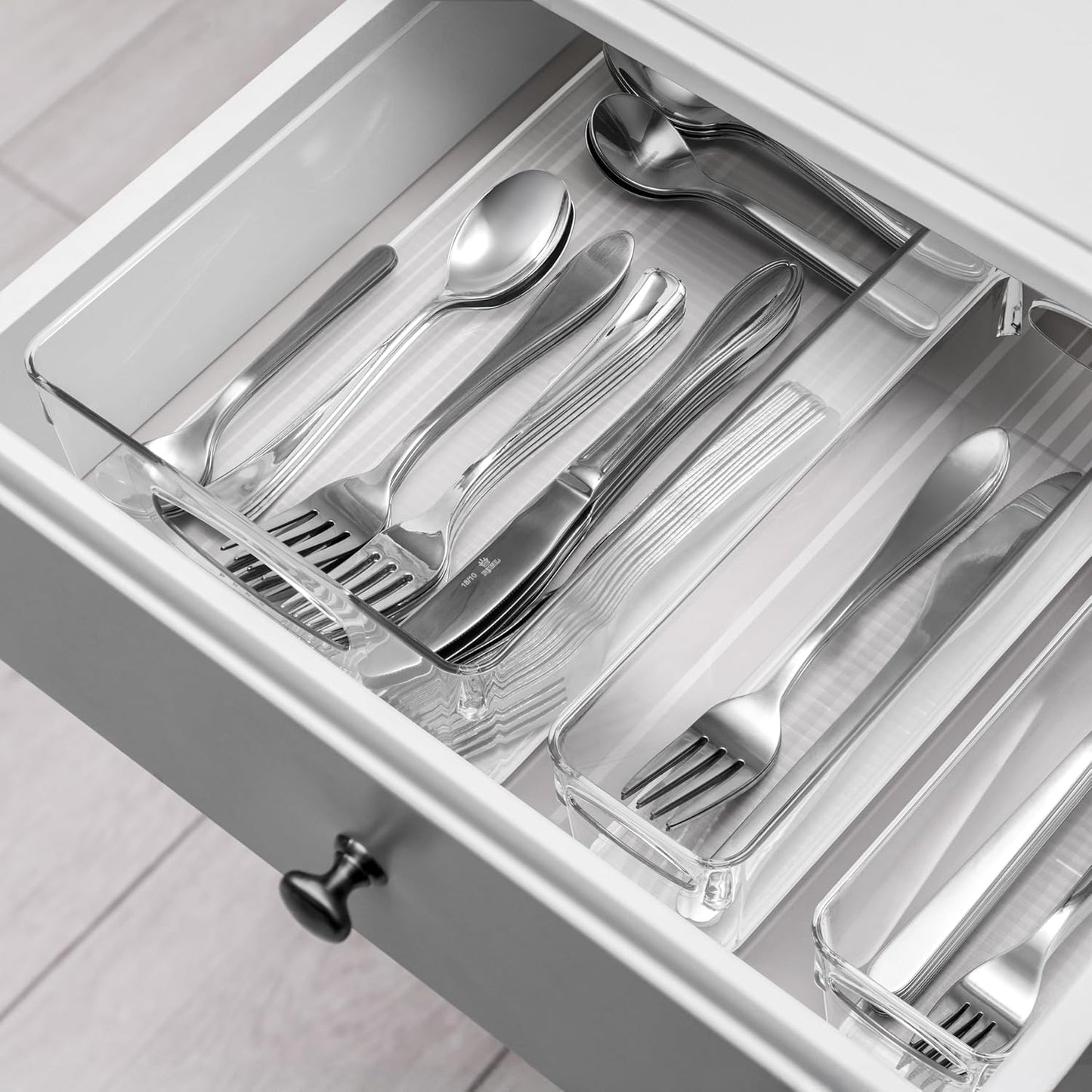 Sorbus 10-Pack Small Clear Plastic Organizing Bins – Clear Bins for Organizing, Refrigerator Organizers, Fridge Organizer, Pantry Storage, Kitchen Organizer, and Pantry Organizers and Storage Bins