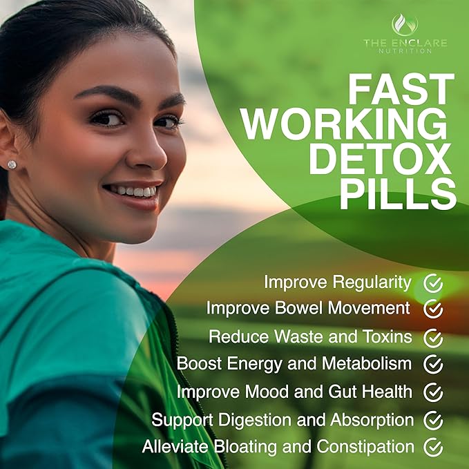 THE ENCLARE NUTRITION 15 Day Detox Cleanse for Weight Loss. Advanced Gut Support for Women & Men. Colon Cleanse Laxatives for Constipation & Bloating Relief. Gut Cleanse Probiotic Diet Pills 60ct (2)