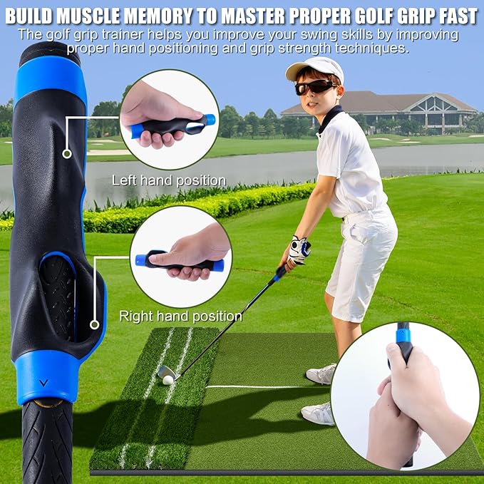 SIOTMERA 23x16IN & 5x4FT Golf Mat, Dual-Turf Golf Hitting Mat with High-Elasticity EVA Anti-Slip Bottom, Anti-Deformation,Reinforced Glue, Ideal for Swing,Chipping Practice,Indoor/Outdoor