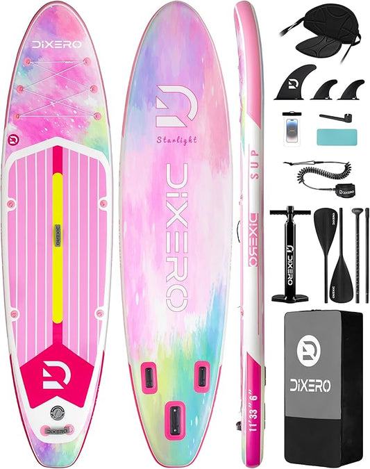 Inflatable Stand Up Paddle Board with SUP Accessories, Anti-Slip EVA Deck, 11'*33" Inflatable Paddle Boards for Adults & Youth of All Skill Levels