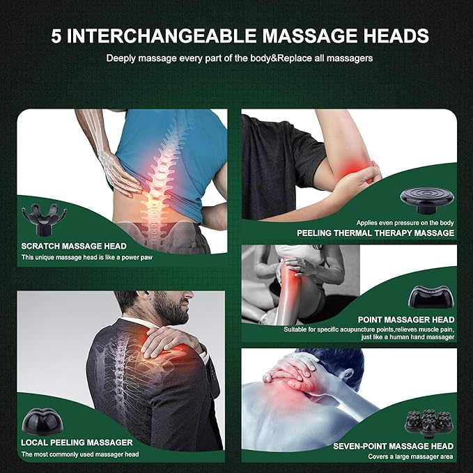 MEGAWISE Handheld Back Massager (Silver)