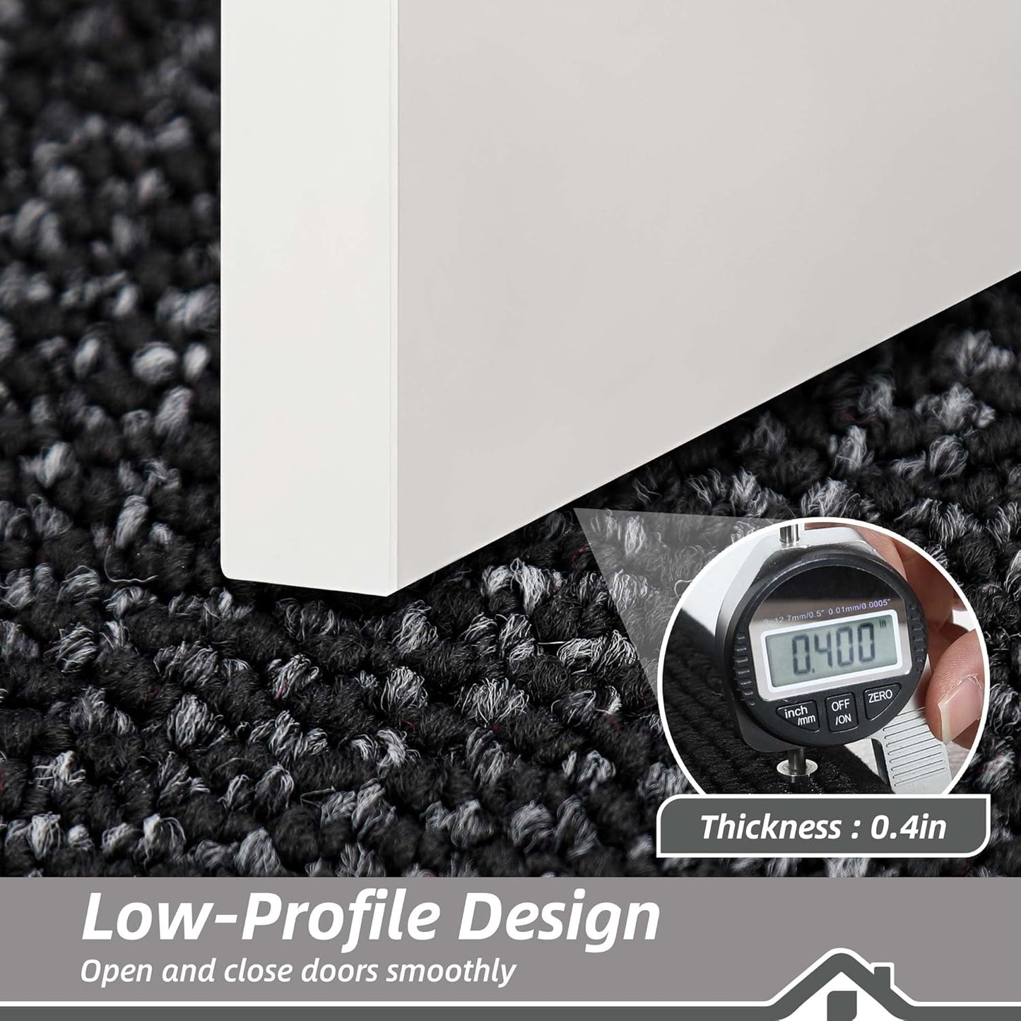 BEQHAUSE Indoor Door Mat 20" x 32", Dirt Trapper Door Mats Non-Slip Entryway Rugs Washable, Resist Dirt Absorbent Welcome Mat, Low Profile Floor Mats for Front Back Door and Entryway, Black