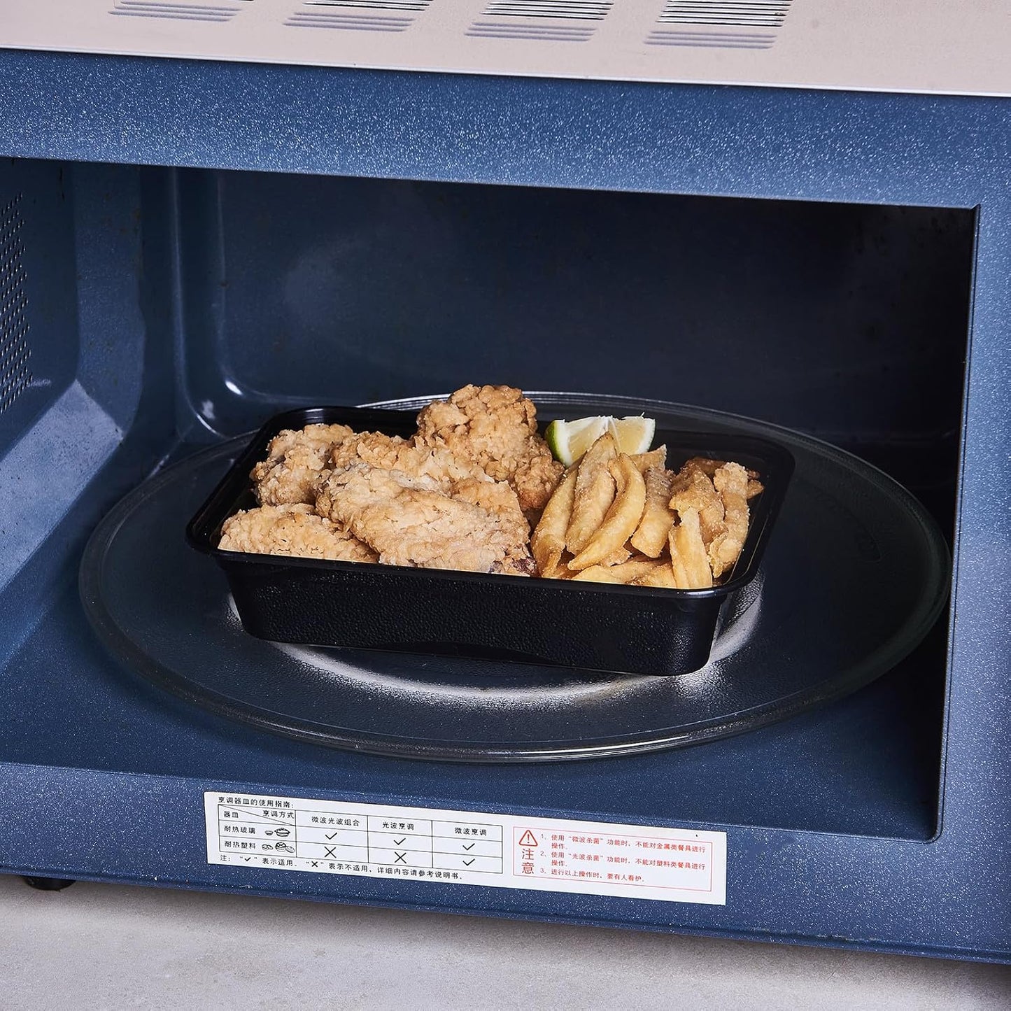 24 oz Meal Prep Containers With Lids Reusable 150 Pack Extra-thick Plastic Food Storage Black Disposable To Go Lunch Box BPA Free Stackable Microwave Dishwasher Freezer Safe (Formerly FULING)