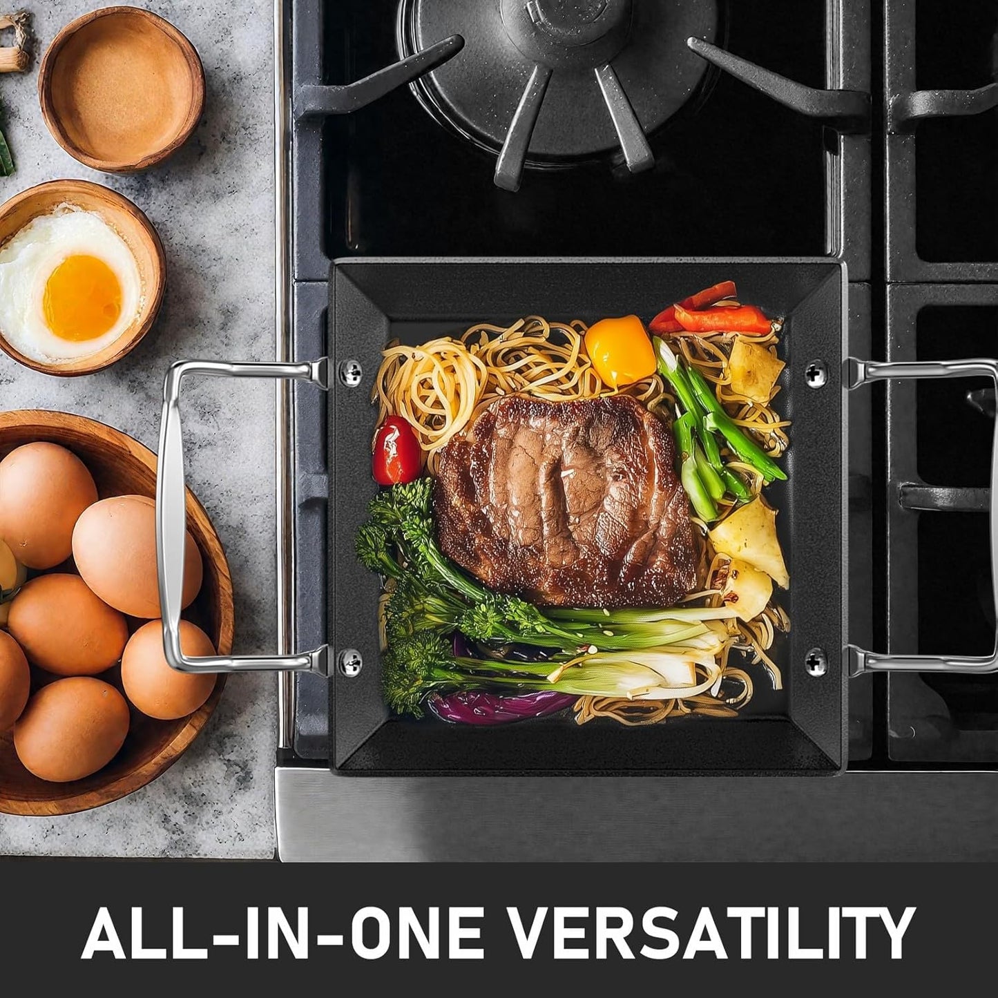 Utheer Upgraded Nonstick Cast Iron Griddle for Gas Grill – 15.8"x8.6" One Burner Griddle Flat Top Grill Plate for Gas/Electric/Charcoal, Easy to Clean, Lightweight & Durable, for Stovetop, Camping BBQ