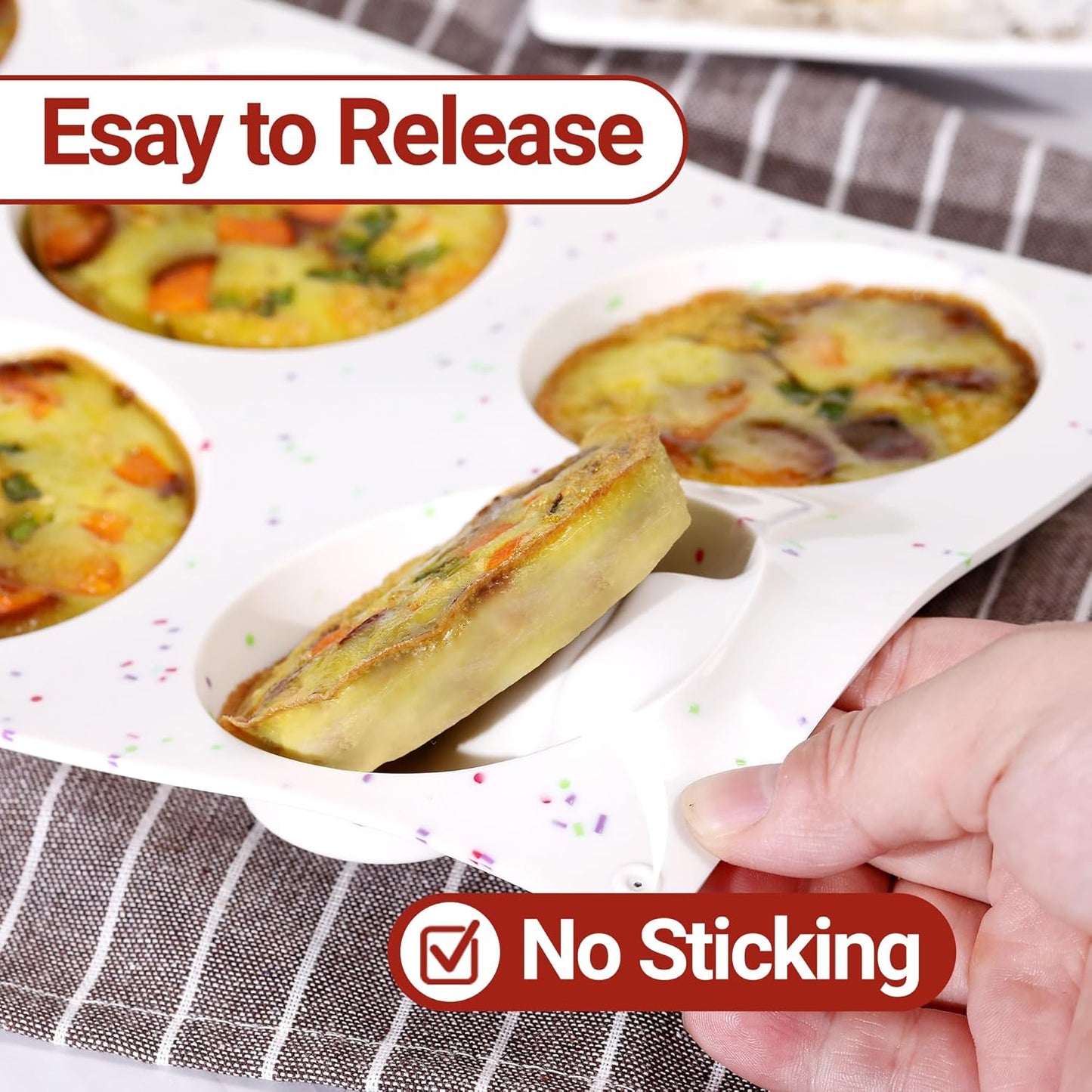 Silicone Egg Sandwich Molds, 3 Inch Muffin Top Pan Non Stick Mold for Breakfast Sandwiches, 2 Pack Whoopie Pie Pan, Circle Mold for Baking English Muffins, Egg Sandwich, Whoopie Pies