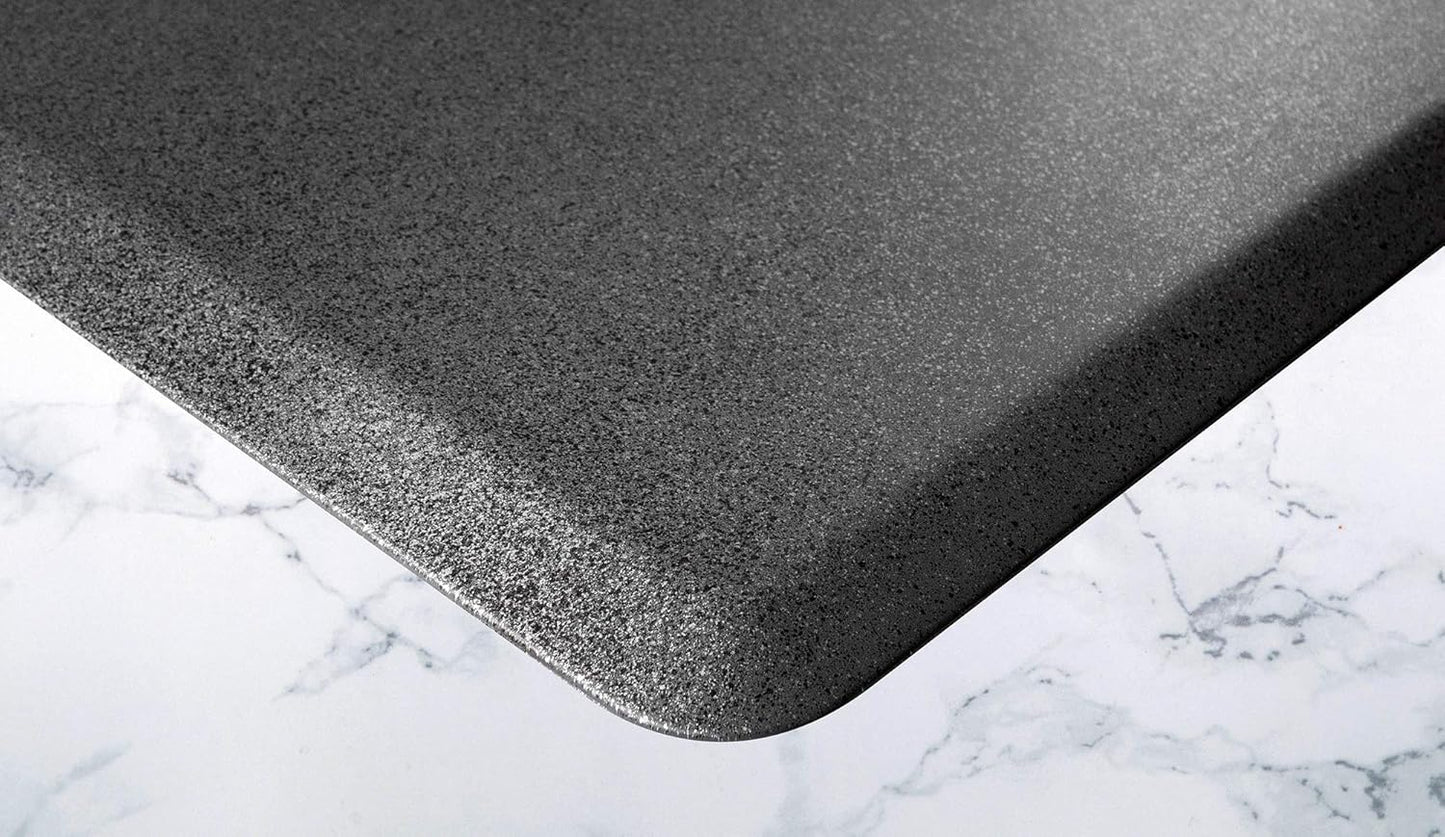 WellnessMats Granite Anti-Fatigue Mat - Comfort, Support & Style - Non-Slip, Non-Toxic - 6'x2'x 3/4"x 3/4" Granite Steel