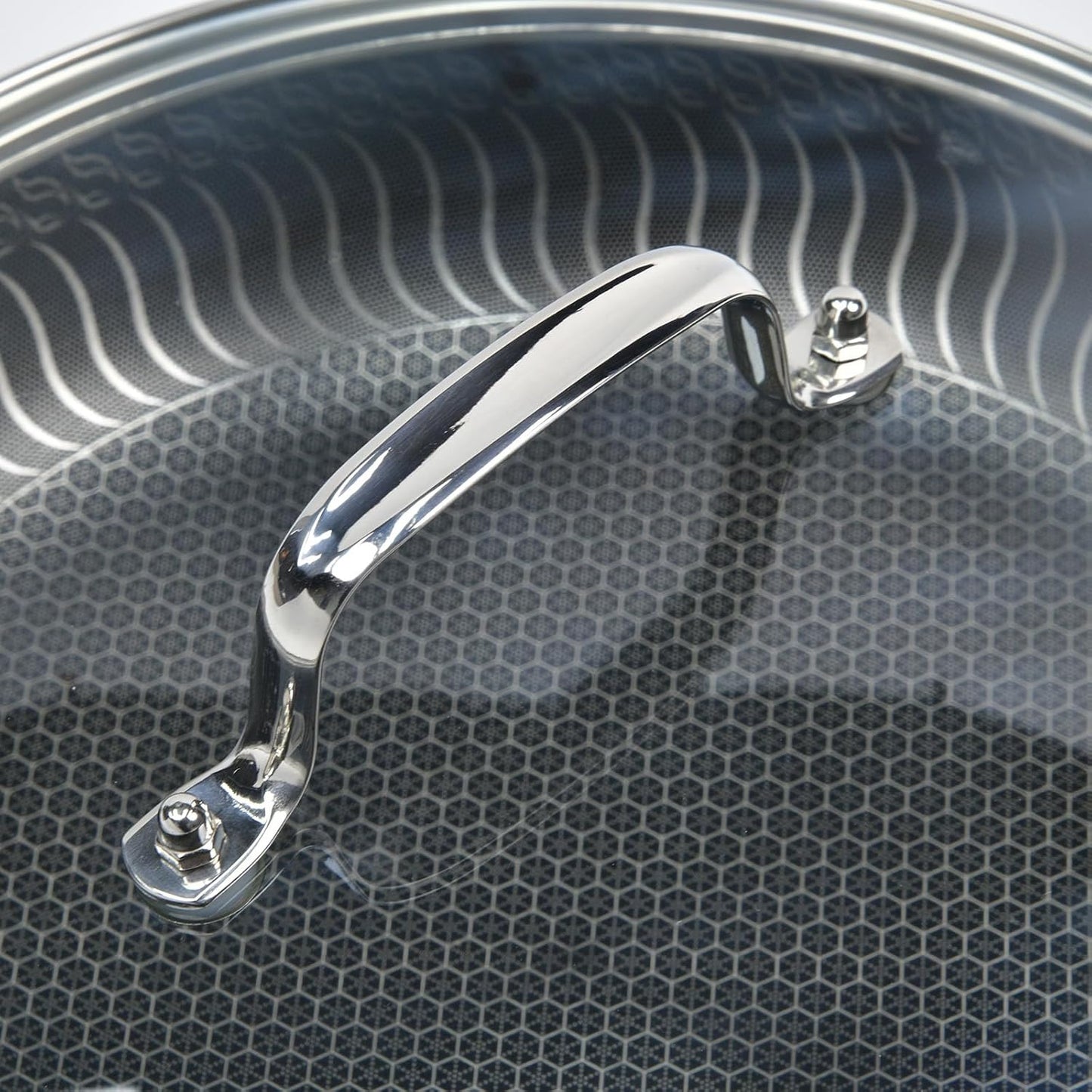 12 IN Glass Lid with Stainless Steel Handle for Frying Pan, Tempered Replacement Cover Compatible for Skillets, Round Cast Iron, Cast Aluminium, Stainless Steel Pans & Pots (297mm-312mm)