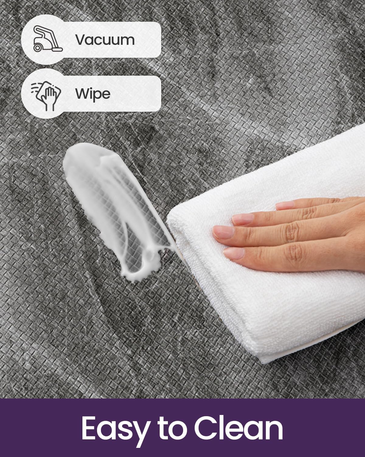 DEXI Kitchen Floor Mats Cushioned Anti Fatigue, 23x86 Large Long Standing Comfort Runner Rug Waterproof, Marble Memory Foam Padded for Front Sink Laundry, Dark Grey