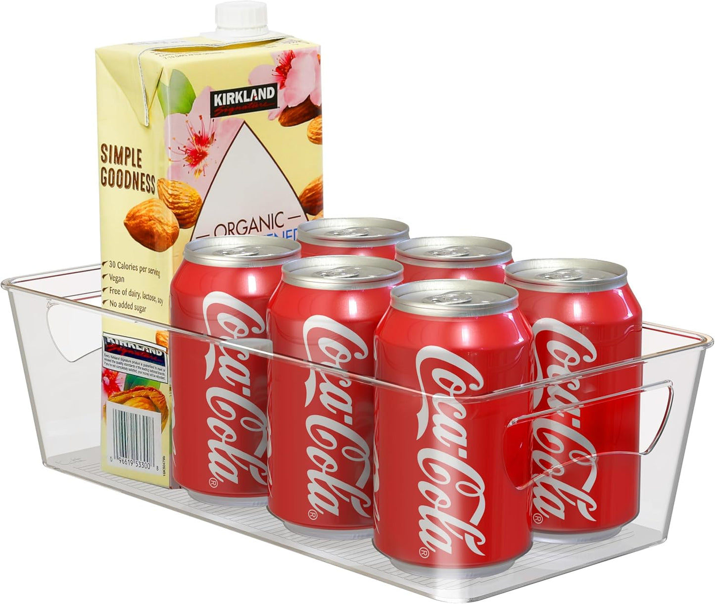 Simple Houseware Kitchen Can Organizer Clear Bin for Cabinet/Pantry/Refrigerator/Freezer/Fridge