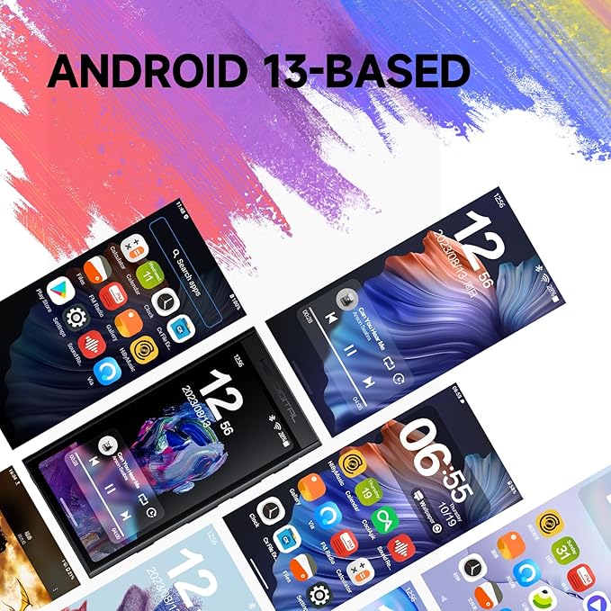 HiBy Digital M300 Music Player with Speaker Android 13 OS SD665 Soc Bluetooth WiFi and FM 1280x640 Resolution IPS Display Supports PCM768k DSD256 32G+2TB Expandable Memory Silver