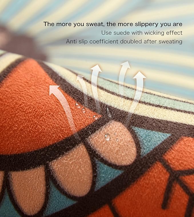 Knsbk Large Round Yoga Mat 4.6'X3.5mm for Exercise Premium Extra Thick, Ultra Comfortable, Non Slip, Meditation Mat