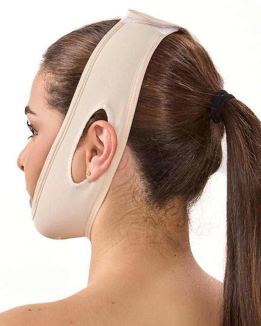 SHAPE CONCEPT Chin Strap for Sleeping 320 with Powernet, Otoplasty Headband, Double Chin Reducer and Ear Correctors