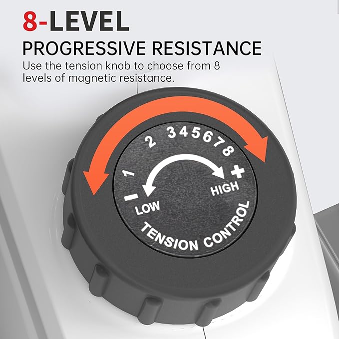 Under Desk Elliptical Machine, Electric Ellipse Leg Exerciser as Seen on TV for Seniors, Pedal Exerciser Fully Assembled with 8 Resistance Levels, Portable Leg Exerciser for Home Office