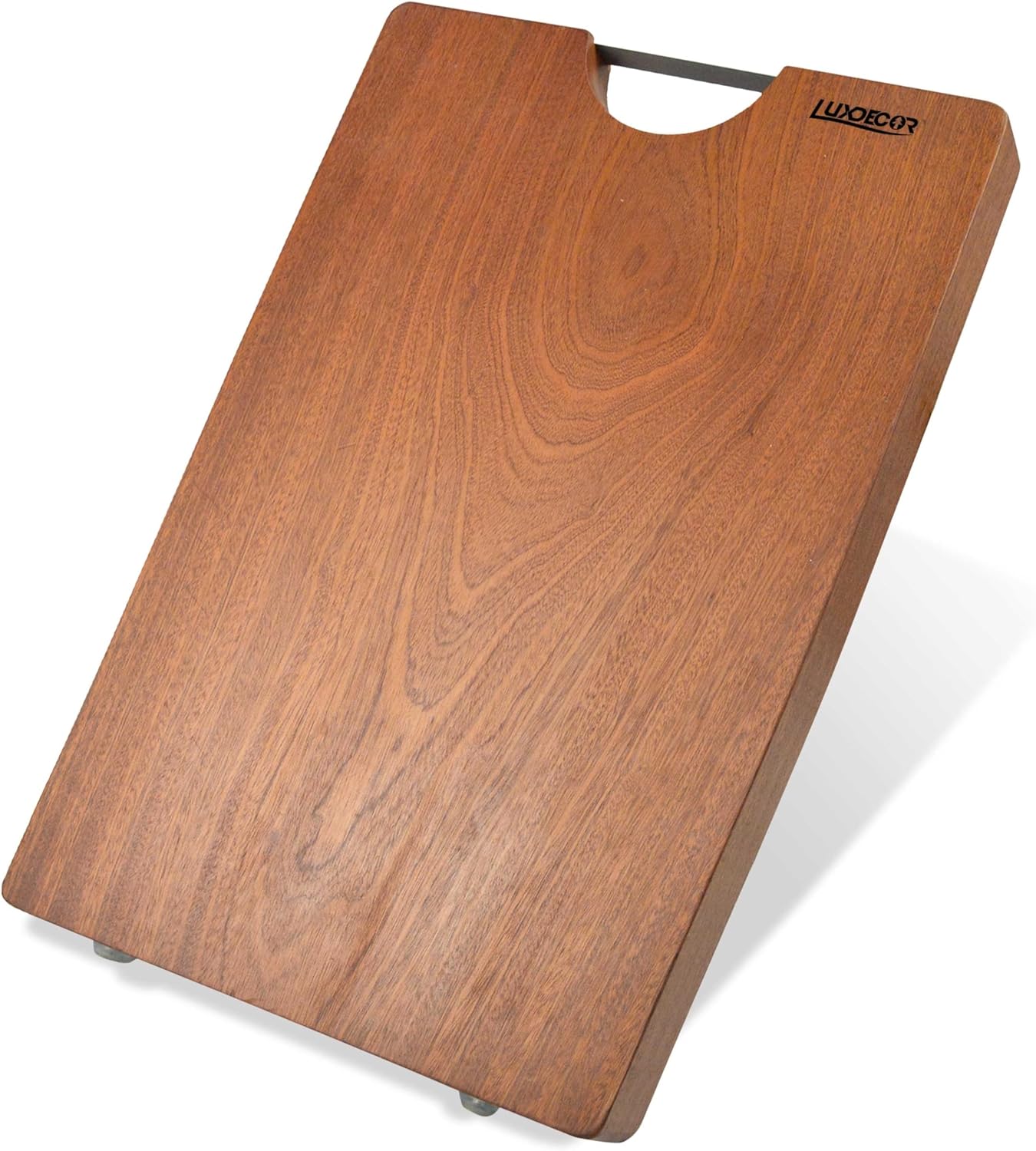 Real Solid Wood Cutting Board- Single Piece Wooden Cutting Board No Splicing&Glue, Sapele Wood Cutting Boards Of 15.7 * 11.8 * 1.2in Heavy Duty