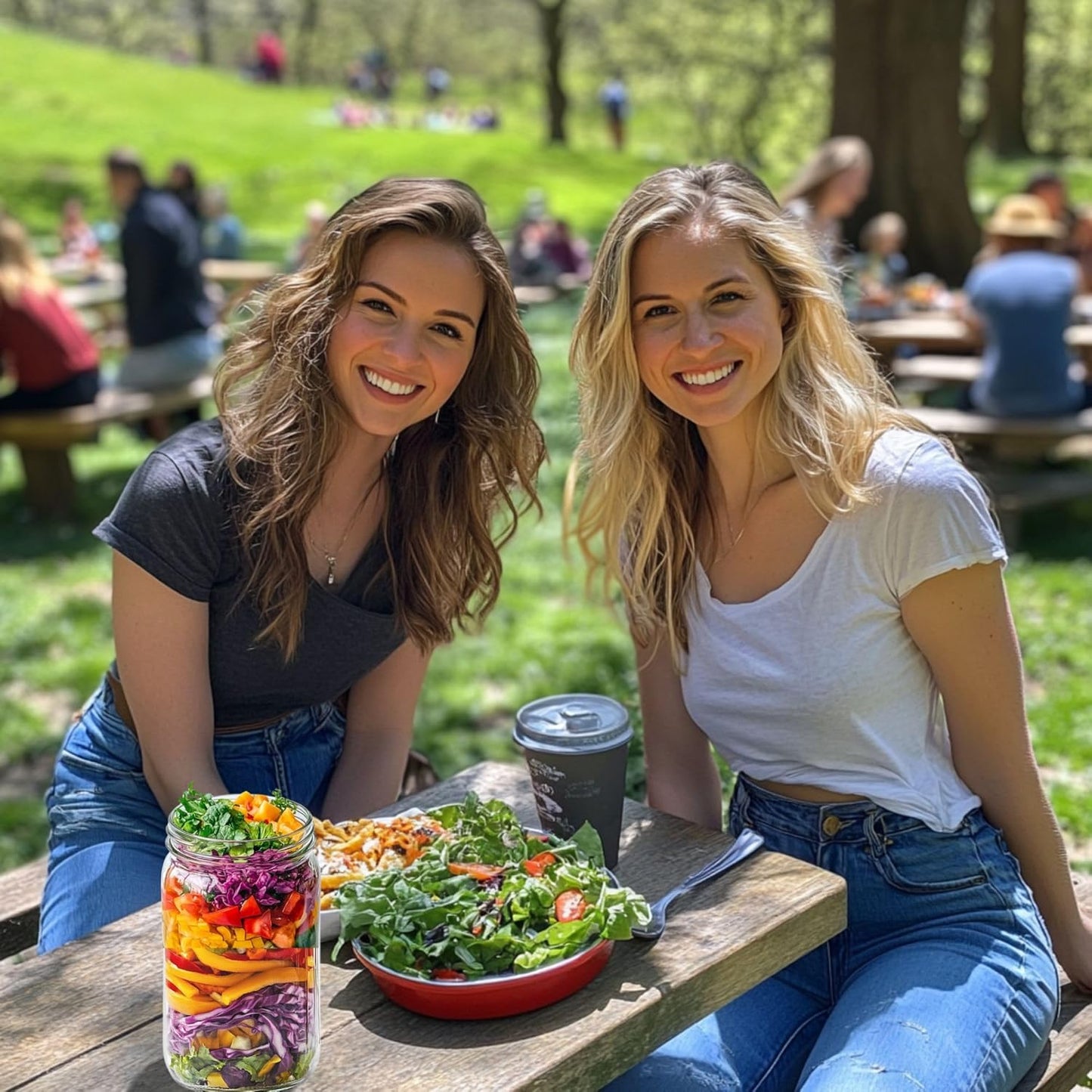 JARMING COLLECTIONS Mason Jars 32 Oz Extra Wide Mouth Glass Jars with Lids - Storage Glass Jars 32 oz with Lids - Quart Container with Lids - Made in the USA (Set of 2)