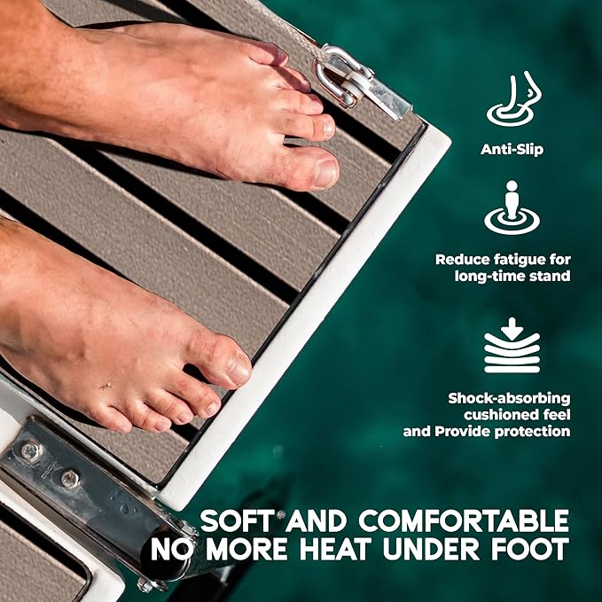 FOCEAN Boat Flooring EVA Foam Boat Decking Faux Teak Marine Flooring Boat Mat Boat Carpet Sheet for Motorboat RV Yacht Kayak Surfboard, 94.5"x 47.2"/35.4"/23.6"/15.7"