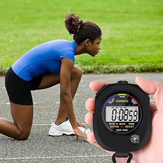 Multi-Function Electronic Digital Sport Stopwatch Timer, Large Display with Date Time and Alarm Function,Suitable for Sports Coaches Fitness Coaches and Referees (15pack)