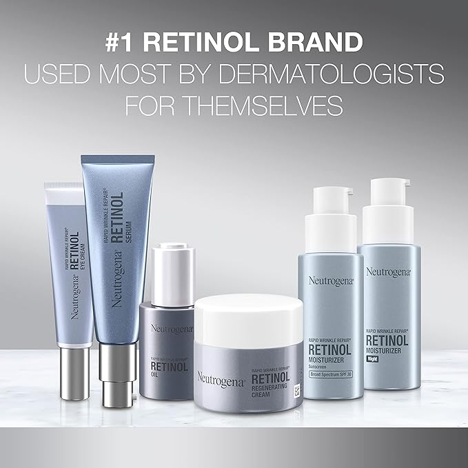 Neutrogena Rapid Wrinkle Repair Retinol Face Moisturizer with SPF 30, Daily Anti-Aging Face Cream, Retinol & Hyaluronic Acid & Trial Size Hydro Boost Facial Cleanser, 0.5 fl. oz