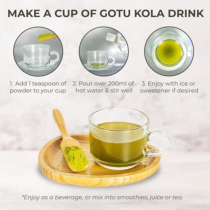 Centella Asiatica Powder (Gotu Kola) - 10.58 oz, Herbal Tea for Cooling & Refreshing, Supports Skin & Wellness, Freeze-Dried & Finely Ground, No Additives, No Caffeine, Gluten Free