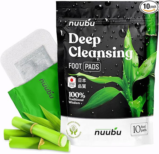 Nuubu | Deep Cleansing Foot Pads for Better Sleep & Foot Care | Premium Japanese Organic Feet Pads with Ginger Powder (Pack of 1 | 10 Pc)