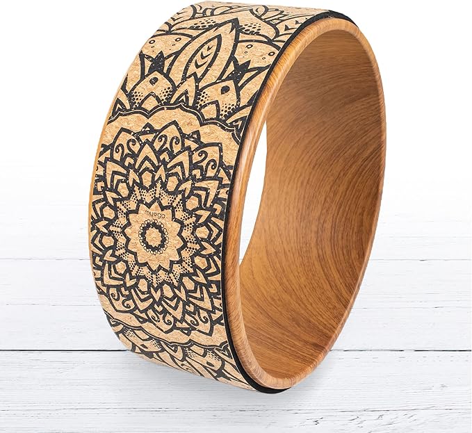 Myga Yoga Wheel,Exercise Prop for Back Pain, Yoga Poses, Pilates, Stretches, Backbend Inversions and Bridge Position,Improves Flexibility, Balance and Core Strength