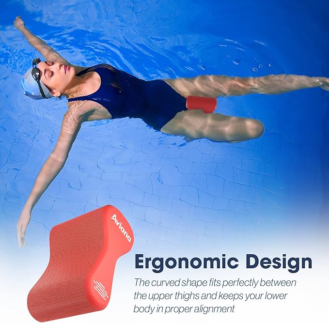 Pull Buoy Swim Training Leg Float for Adults & Youth | Swimming Pool Strokes & Upper-Body Strength EVA & BPA Free