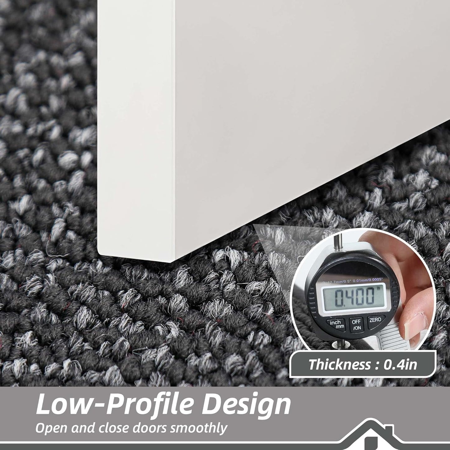 BEQHAUSE Indoor Door Mat 32" x 48", Dirt Trapper Door Mats Non-Slip Entryway Rugs Washable, Resist Dirt Absorbent Welcome Mat, Low Profile Floor Mats for Front Back Door and Entryway, Charcoal