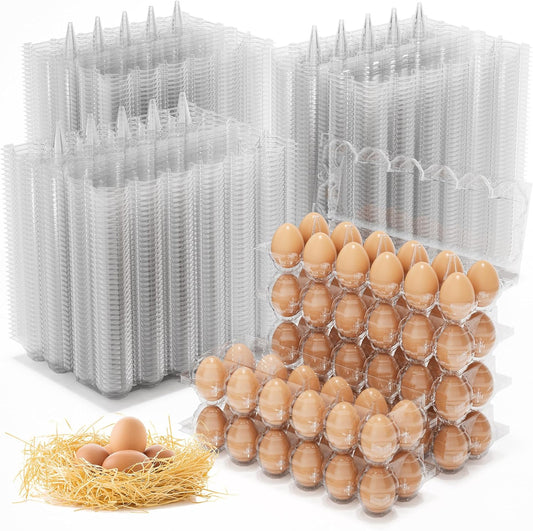 160 Pack Egg Cartons Cheap Bulk, 12 Count Clear Empty Egg Cartons for Fresh Chicken Eggs, 2x6 Grids Reusable Egg Holder Trays for Refrigerator Use, Chicken Farming, Family Storage and Market Purpose