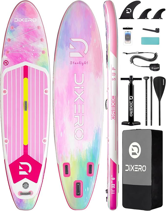 Inflatable Stand Up Paddle Board with SUP Accessories, Anti-Slip EVA Deck, 11'*33" Inflatable Paddle Boards for Adults & Youth of All Skill Levels