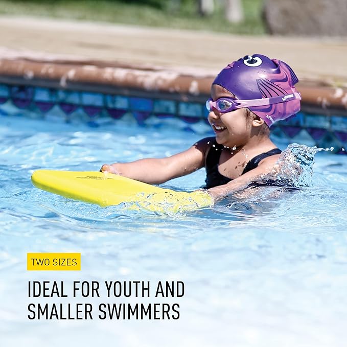 FINIS Foam Kickboard for Swim Training - Builds Leg Strength - Soft EVA Foam - Comfortable Grip - Yellow