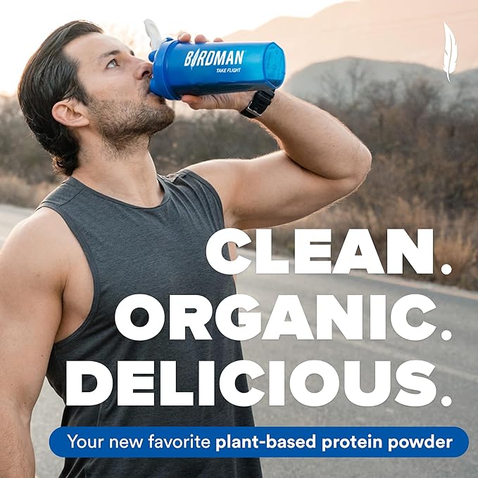 Falcon Vegan Protein Powder Organic, Stevia & Sugar Free, Plant Based Protein, Low Carb, Dairy Free, Keto, Non Whey Protein, Probiotic, Pea Protein | Chocolate Flavor - 37 Servings - 2.64lb