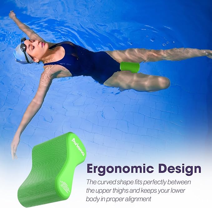Pull Buoy Swim Training Leg Float for Adults & Youth | Swimming Pool Strokes & Upper-Body Strength EVA & BPA Free