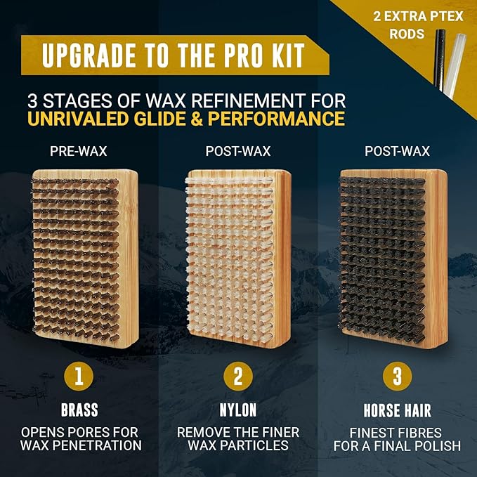 Winterial Snowboard and Ski Tuning Kit, with Iron, All-Temp Snowboard Wax, Angled Edge Tuner File
