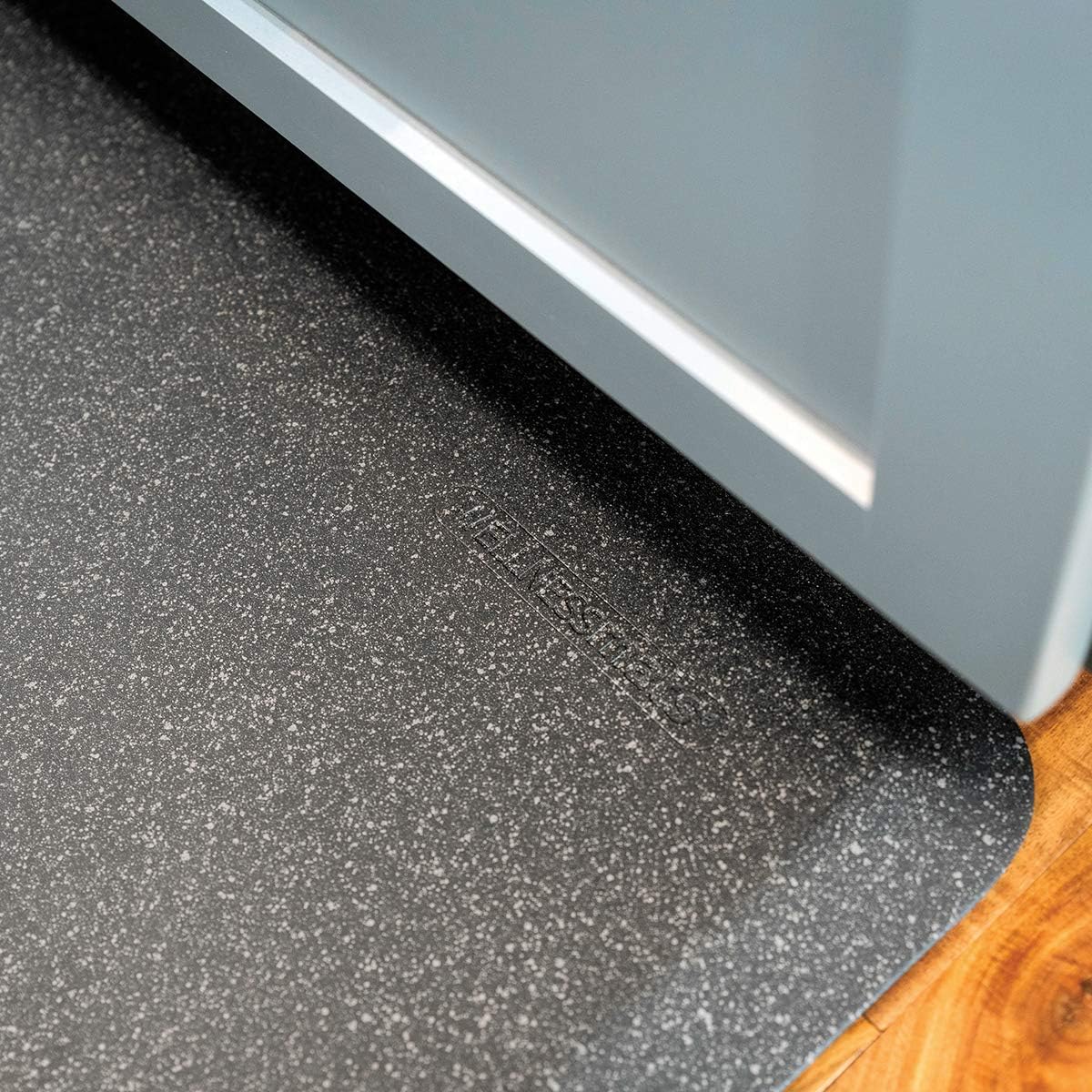 WellnessMats Anti-Fatigue Granite Motif Kitchen Mat, 36 Inch by 24 Inch, Steel